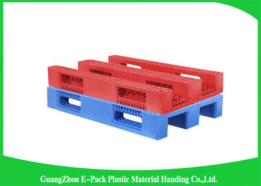 Double Sides 4 - Way Stackable Plastic Pallets, Plastik Skids Pallet 1200 X 1000mm