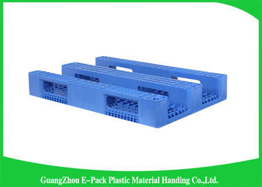 Double Sides 4 - Way Stackable Plastic Pallets, Plastik Skids Pallet 1200 X 1000mm