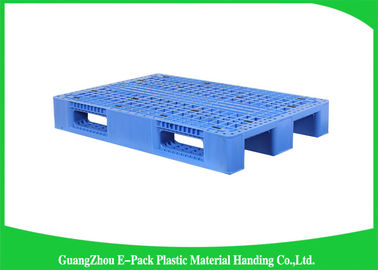 Double Sides 4 - Way Stackable Plastic Pallets, Plastik Skids Pallet 1200 X 1000mm