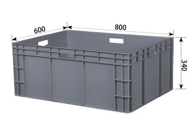 Gudang StandarEuro Stacking Containers Memindahkan Penyimpanan Abu-abu Ringan