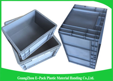 Gudang StandarEuro Stacking Containers Memindahkan Penyimpanan Abu-abu Ringan