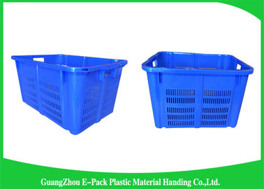Peti Makanan Plastik Biru Kesehatan Kapasitas Besar Susun Mudah Umur Panjang