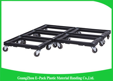 4 Roda Tugas BeratPlastic Moving Dolly Kapasitas Besar Umur Panjang 612 * 412 * 145mm