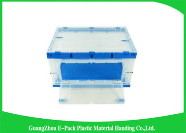 Transportasi Kenyamanan Wadah Plastik Lipat yang Dapat Ditumpuk 600 * 400 * 88mm