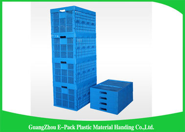 Peti Plastik Lipat Berventilasi Mesh Tahan Lama Portabel Stackable 600 * 400 * 400mm