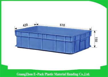 Wadah Penyimpanan Plastik Stackable Pertanian, Kotak Susun Euro Tahan Lama 610 * 420 * 150mm