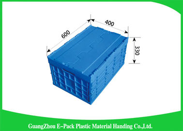 65L Kemasan Wadah Plastik Dilipat Hemat Ruang Daur Ulang 600 * 400 * 105mm