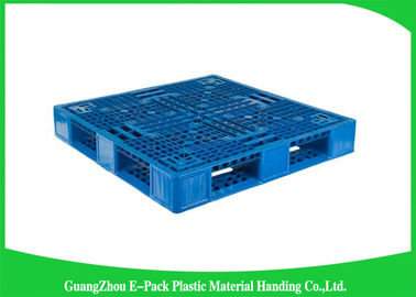 Palet Euro Plastik Dek Solid Tahan Lama Food Grade Tiga Selip Bahan HPPE