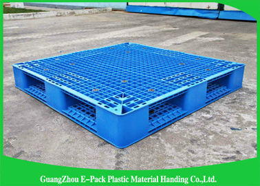 Palet Euro Plastik Dek Solid Tahan Lama Food Grade Tiga Selip Bahan HPPE