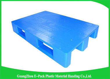 1200 * 800mm Palet Plastik Biru Dengan Tiga Pelari, Palet Selip Plastik Virgin HDPE