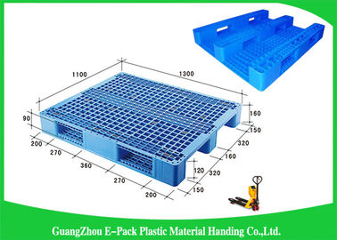 100% Virgin HDPE Plastik Euro Pallet Berventilasi Stackable Untuk Industri Makanan