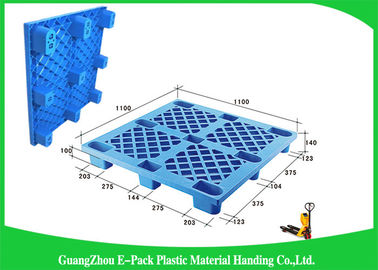 Palet Plastik Nestable HDPE Industri Anti-Slip Dengan Dek Padat yang Tahan Lama