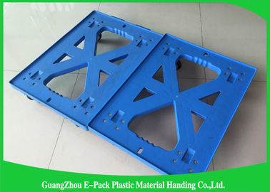 750 * 570 * 175mm Pallet Pallet Pindah Plastik Tugas Berat Empat Roda 100% PP