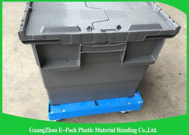 4 Roda Tugas BeratPlastic Moving Dolly Kapasitas Besar Umur Panjang 612 * 412 * 145mm