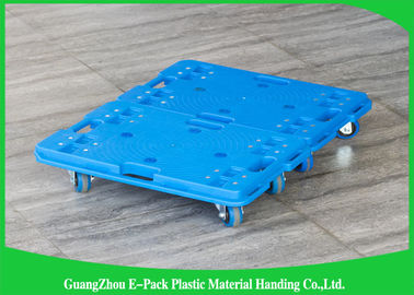 150KG 4 Wheel Cart Dolly Untuk Peti Plastik, Dolly Pindah Tugas Berat yang Dapat Didaur Ulang