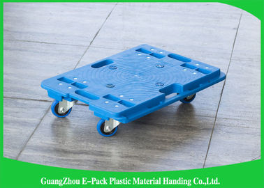 150KG 4 Wheel Cart Dolly Untuk Peti Plastik, Dolly Pindah Tugas Berat yang Dapat Didaur Ulang