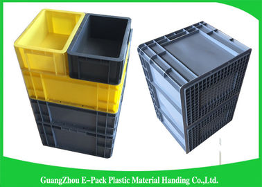 Pemegang Label Perekat Diri Wadah Penyimpanan Plastik Stackable, Kotak Penyimpanan Plastik Euro