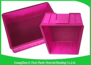 Mini Load Euro Containers Dengan Tutup, Kotak Susun Plastik Standar Bahan PP