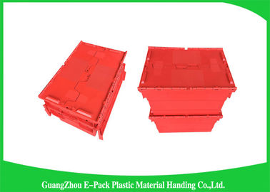 Wadah Plastik Penyimpanan Stackable Volume Besar dengan Tutup Terlampir 600 * 400 * 365mm