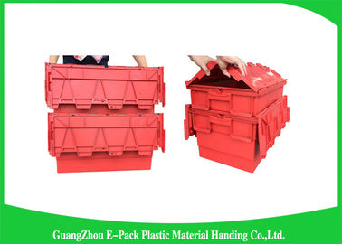 Wadah Plastik Penyimpanan Stackable Volume Besar dengan Tutup Terlampir 600 * 400 * 365mm