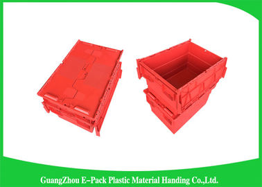 Wadah Plastik Penyimpanan Stackable Volume Besar dengan Tutup Terlampir 600 * 400 * 365mm