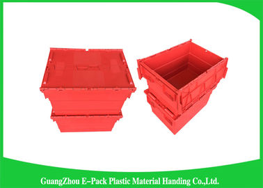 Wadah Plastik Penyimpanan Stackable Volume Besar dengan Tutup Terlampir 600 * 400 * 365mm