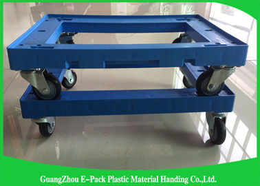 612 * 412 * 145mm Pallet Plastik Pindah Dolly Dengan Roda PU Kapasitas 150 KG