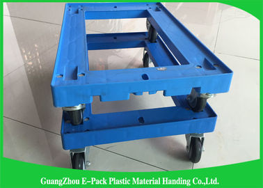 612 * 412 * 145mm Pallet Plastik Pindah Dolly Dengan Roda PU Kapasitas 150 KG
