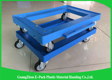 Platform Truck Plastic Moving Dolly untuk Kantor / Keranjang Dolly Plastik