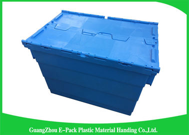 Penyimpanan Plastik Biru Pasang Tutup Wadah Aneka Tinggi 60 * 40 * 41.2cm