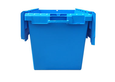 750*570*625MM Stack Attached Lid Container / Plastik Logistik Nesting Tote Box