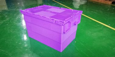 Air - Bukti 600*400*365 Mm Stacking Plastic Totes Dengan Anti-Theft Button Seal