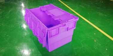 Air - Bukti 600*400*365 Mm Stacking Plastic Totes Dengan Anti-Theft Button Seal