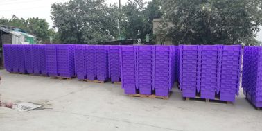 Air - Bukti 600*400*365 Mm Stacking Plastic Totes Dengan Anti-Theft Button Seal
