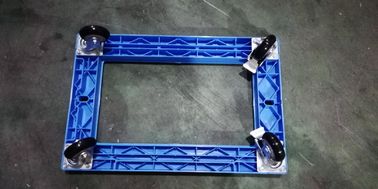 Transportasi Plastik Dolly Loading Totes Dengan Kastor Rem PU 3 Inci