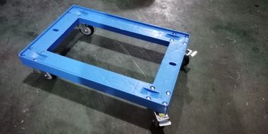 Transportasi Plastik Dolly Loading Totes Dengan Kastor Rem PU 3 Inci