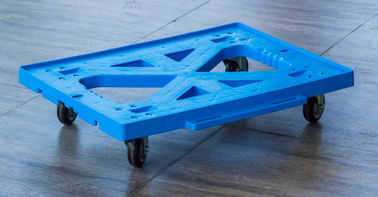 Two Totes Loading Plastic Moving Dolly 4 Inches PU Casters Lebih Banyak Fungsi