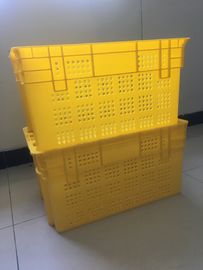 Peti Makanan Plastik Tahan Lama, Susun Bersarang Sayuran Buah PP Mesh Peti Gudang DC