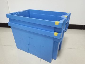 Stacking Nesting Solid Plastic Tote Box Ukuran Standar 600*400mm