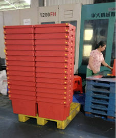 Stacking Nesting Solid Plastic Tote Box Ukuran Standar 600*400mm
