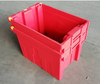 Stacking Nesting Solid Plastic Tote Box Ukuran Standar 600*400mm