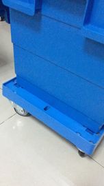 3 Inci Empat Roda PU Plastik Susun Kemudi Dolly Bergerak Disesuaikan