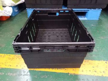 Kotak Penyimpanan Susun Supermarket 600 * 400mm Bahan Perawan PP 6 Tinggi berbeda