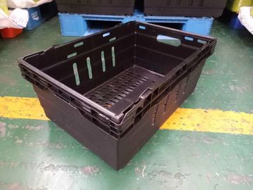 Kotak Penyimpanan Susun Supermarket 600 * 400mm Bahan Perawan PP 6 Tinggi berbeda