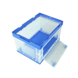 Sides Open 100% Virgin PP Plastic Storage Crate Untuk Garment