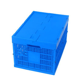 100% Kotak Pallet Plastik Polypropylene Perawan / Tutup Terlampir Kotak Plastik Dilipat