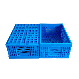 Peti Lipat Plastik Pemuatan Makanan Segar 600 * 400 * 240 mm Struktur Mesh