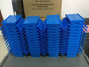 Ukuran Kecil 120*80*60 mm Plastik Stack Nest Tote Box Tutup Terlampir