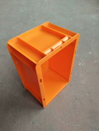 Wadah Susun Euro Warna Oranye 300 * 200 mm / Wadah Penyimpanan Plastik yang Dapat Ditumpuk