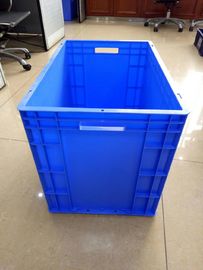 Virgin Polyethylene Blue 600*400 mm Euro Stacking Containers Dengan Kapasitas Pemuatan 40kg